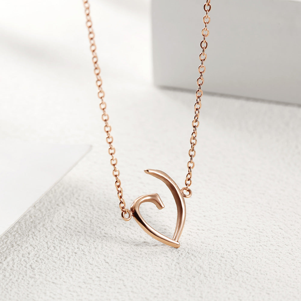 Creative G-shaped necklace-NSSN647ST