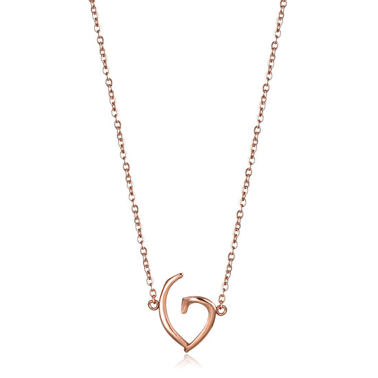 Creative G-shaped necklace-NSSN647ST