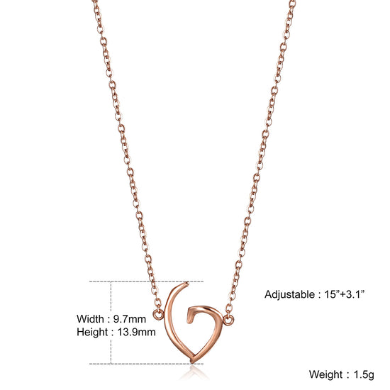 Creative G-shaped necklace-NSSN647ST