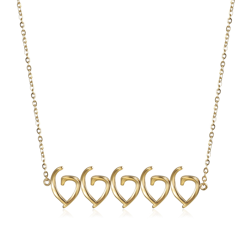 Irregular heart-shaped necklace-NSSN648ST