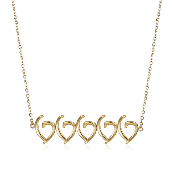 Irregular heart-shaped necklace-NSSN648ST