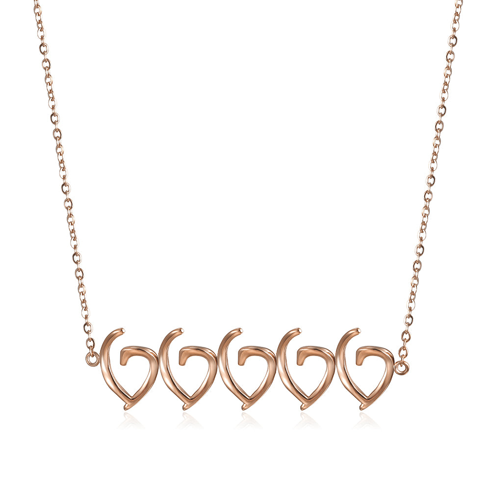 Irregular heart-shaped necklace-NSSN648ST