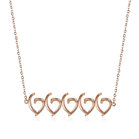 Irregular heart-shaped necklace-NSSN648ST