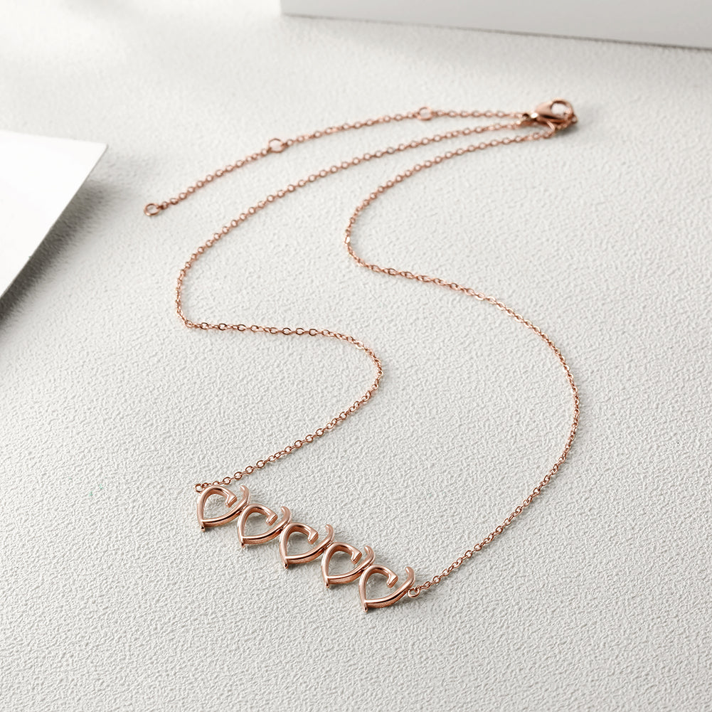 Irregular heart-shaped necklace-NSSN648ST