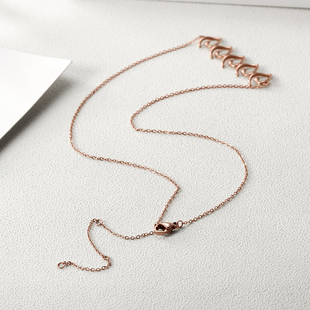 Irregular heart-shaped necklace-NSSN648ST