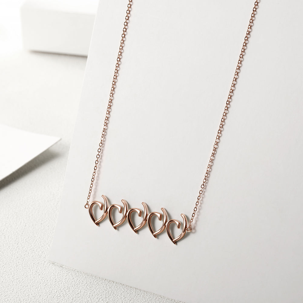 Irregular heart-shaped necklace-NSSN648ST