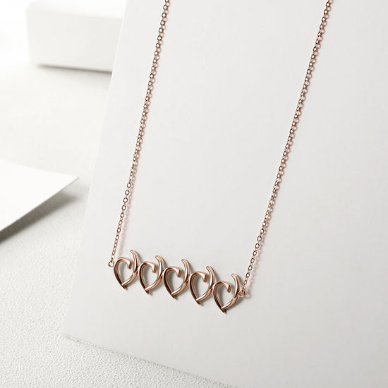 Irregular heart-shaped necklace-NSSN648ST