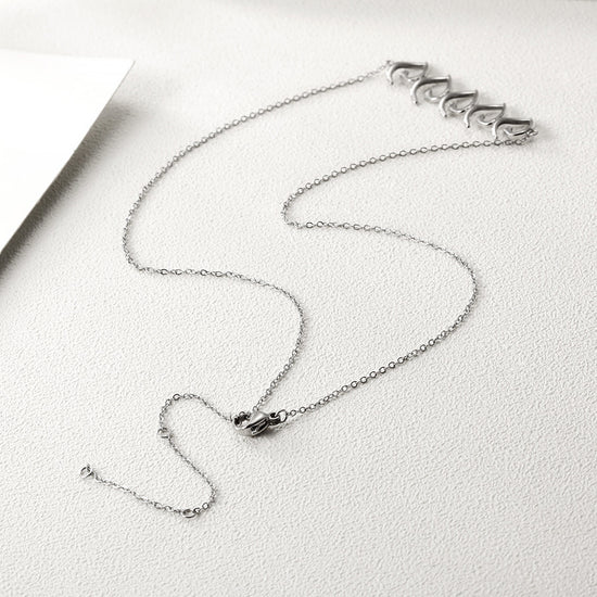 Irregular heart-shaped necklace-NSSN648ST