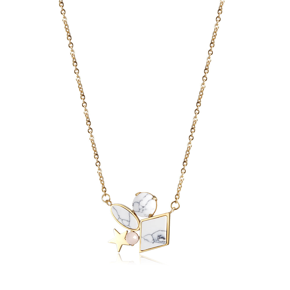 Cracked Stone Necklace-NSSN652ST