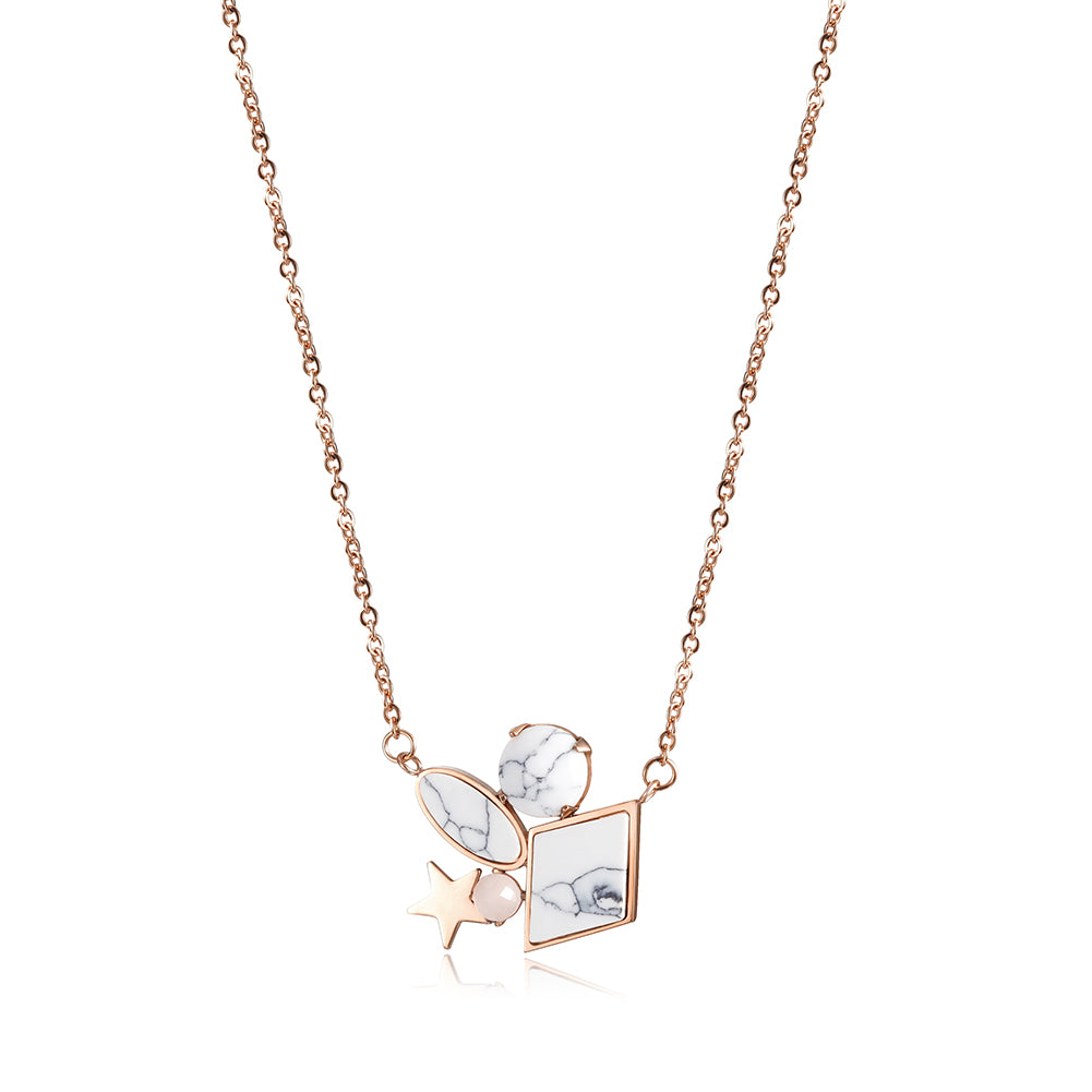 Cracked Stone Necklace-NSSN652ST