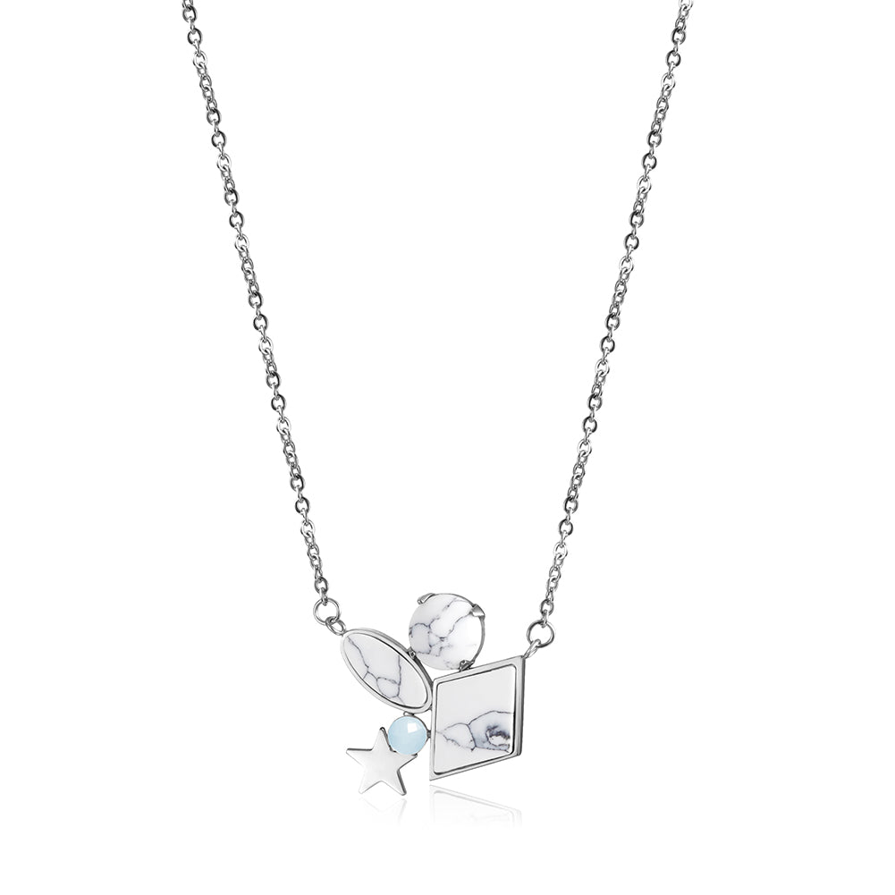 Cracked Stone Necklace-NSSN652ST