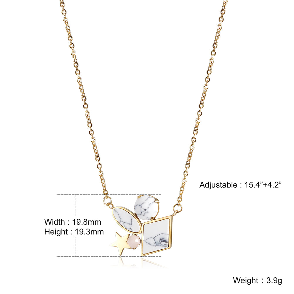 Cracked Stone Necklace-NSSN652ST
