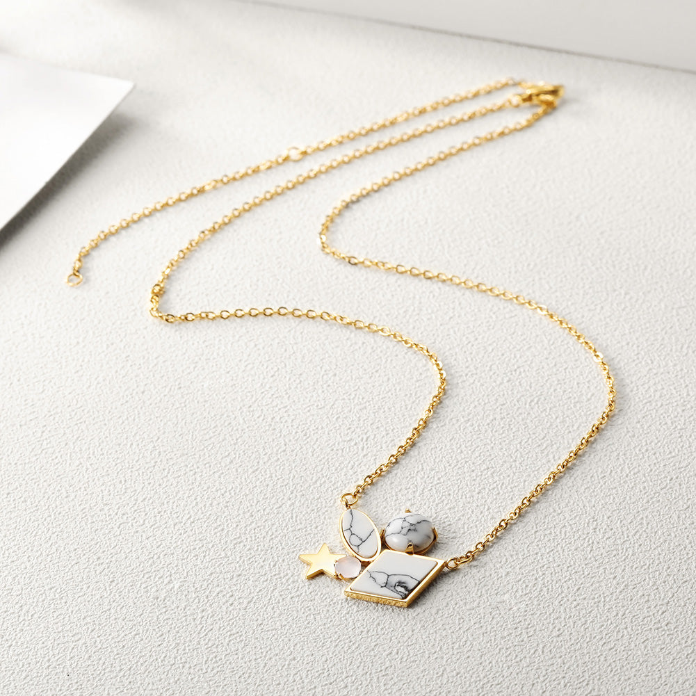 Cracked Stone Necklace-NSSN652ST