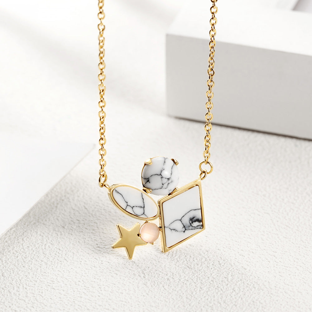 Cracked Stone Necklace-NSSN652ST