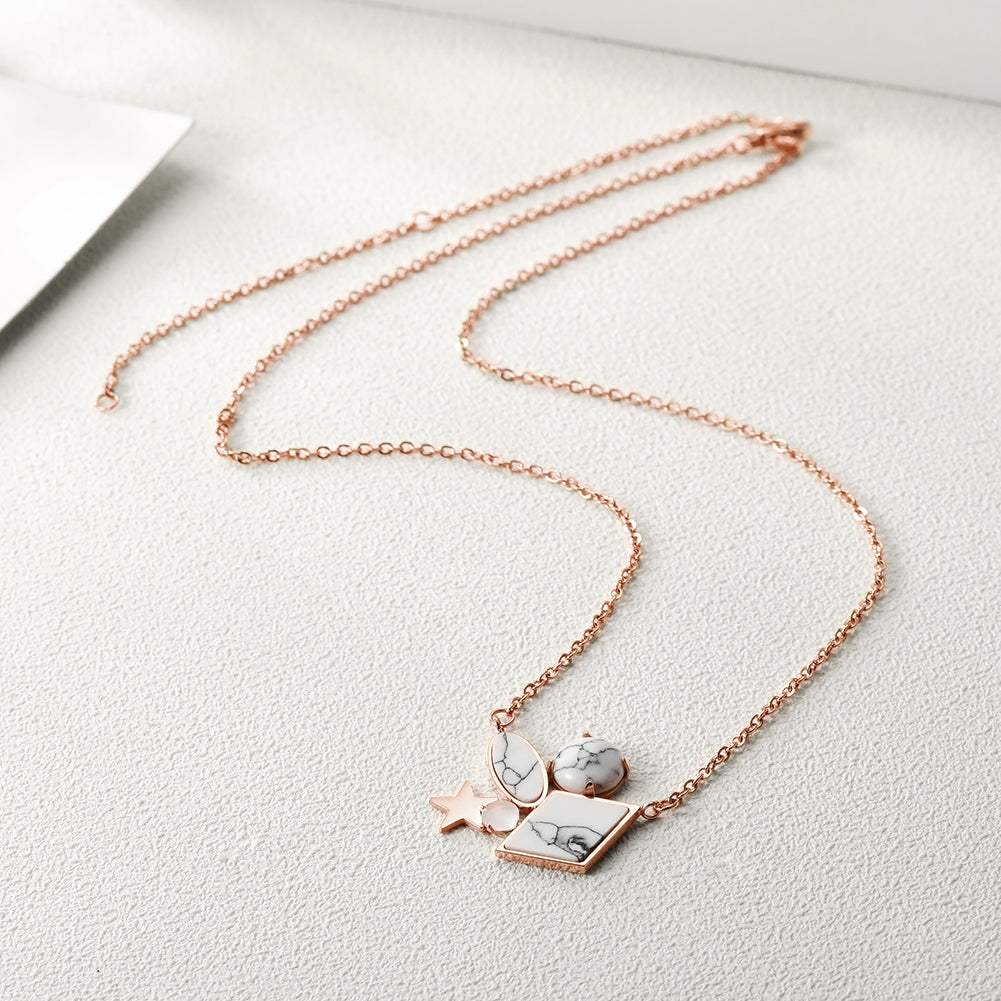 Cracked Stone Necklace-NSSN652ST