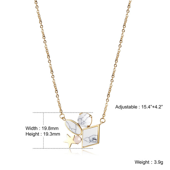 Cracked Stone Necklace-NSSN652ST