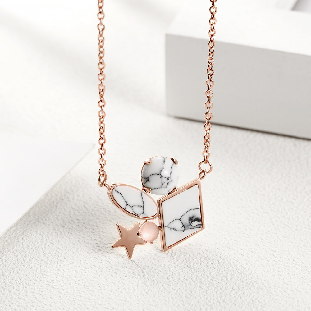 Cracked Stone Necklace-NSSN652ST