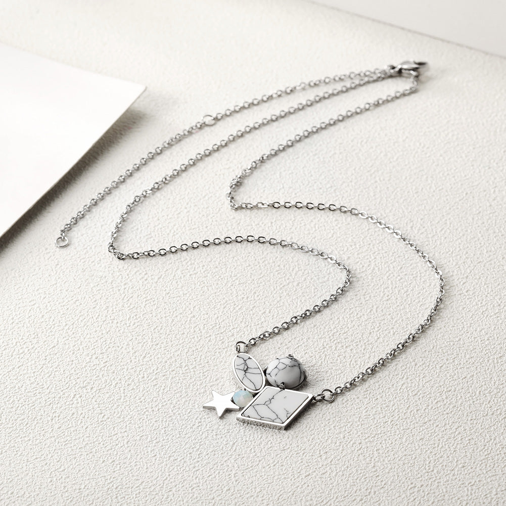 Cracked Stone Necklace-NSSN652ST
