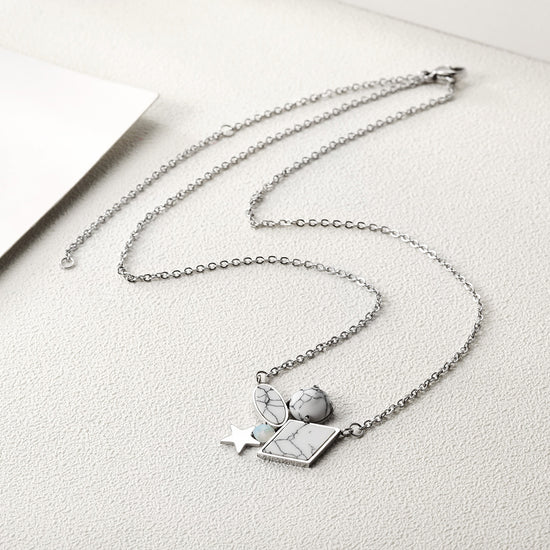 Cracked Stone Necklace-NSSN652ST