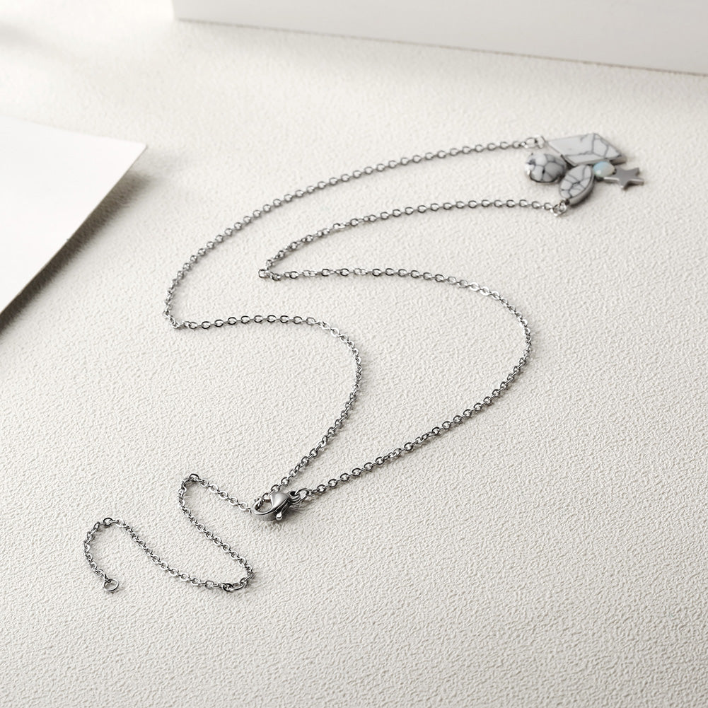 Cracked Stone Necklace-NSSN652ST