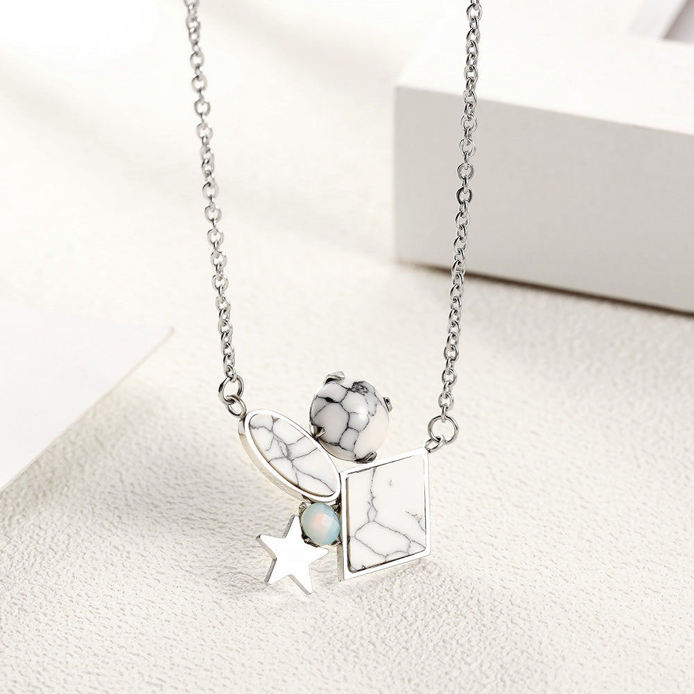Cracked Stone Necklace-NSSN652ST