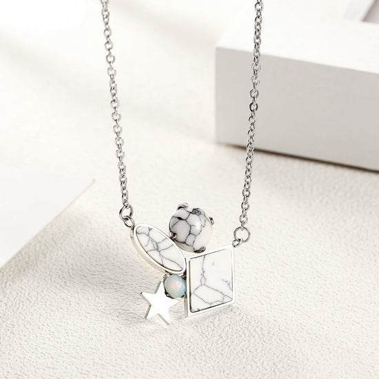 Cracked Stone Necklace-NSSN652ST