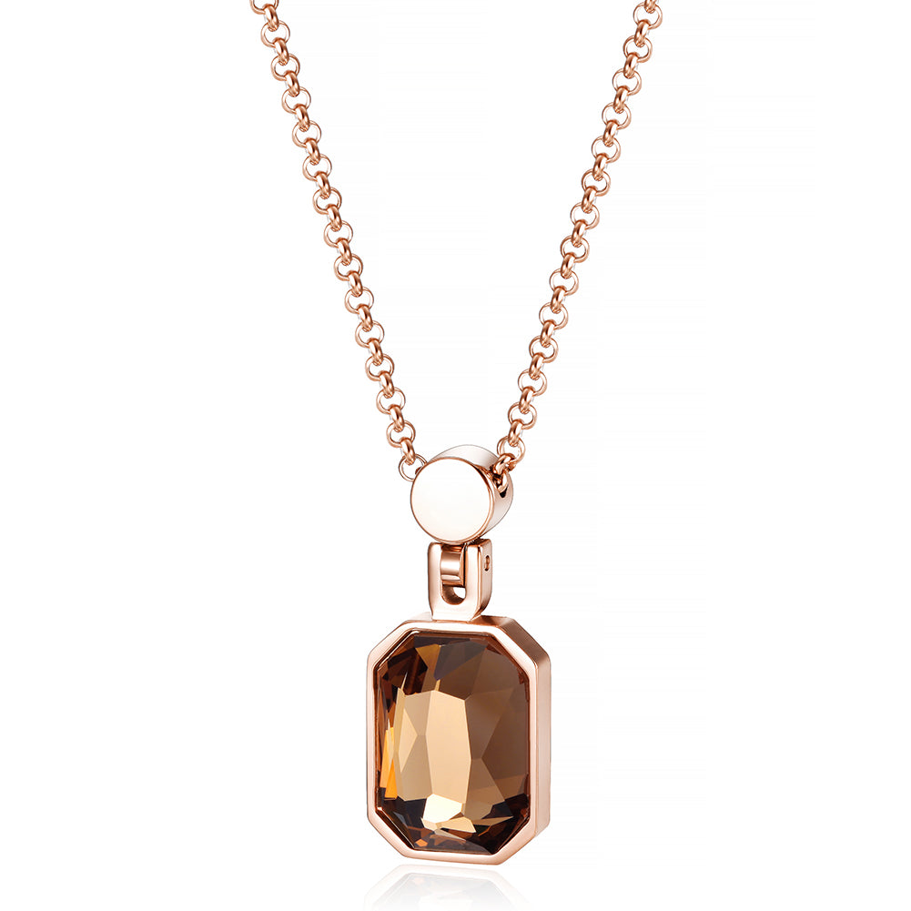 Big gemstone necklace-NSSN659ST