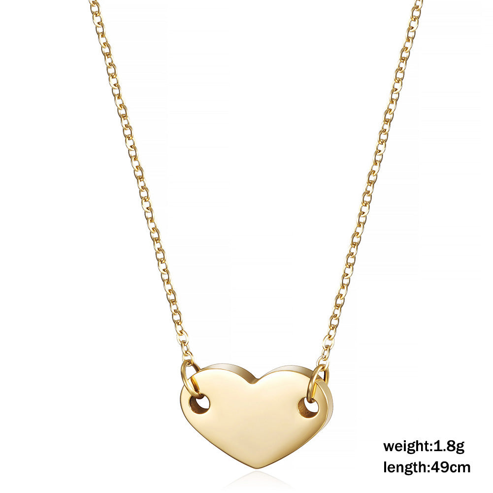 Love high polished necklace-NSSN661ST