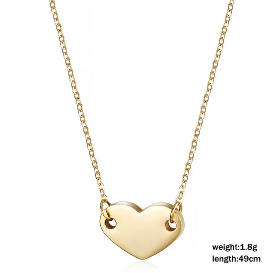 Love high polished necklace-NSSN661ST