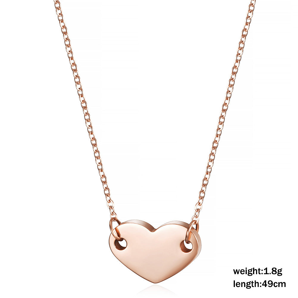 Love high polished necklace-NSSN661ST