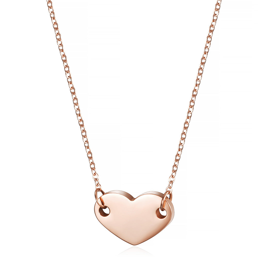 Love high polished necklace-NSSN661ST