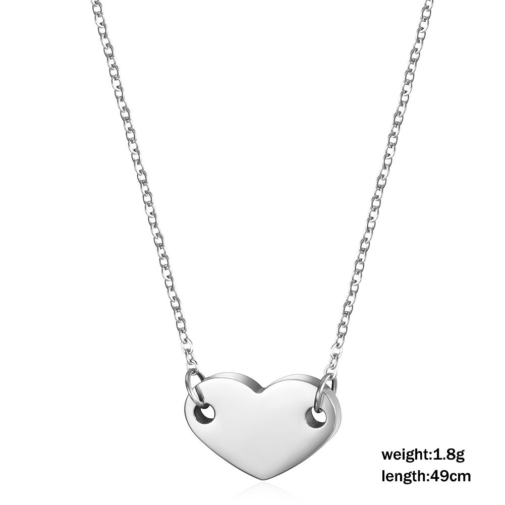 Love high polished necklace-NSSN661ST