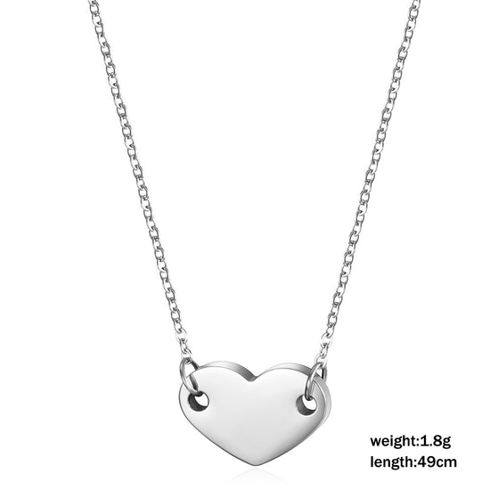 Love high polished necklace-NSSN661ST