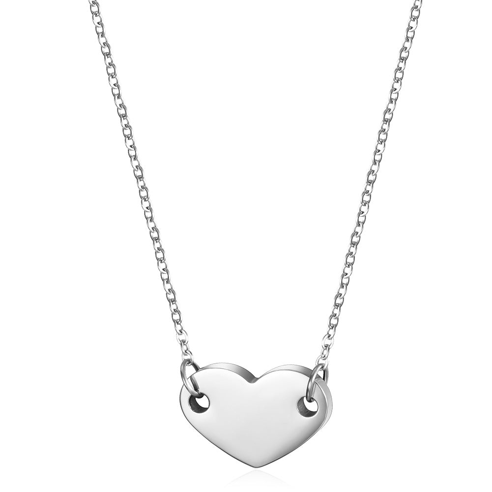 Love high polished necklace-NSSN661ST