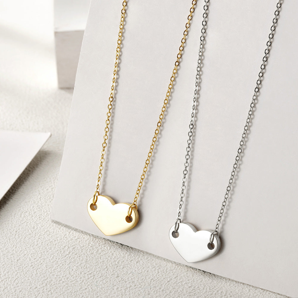 Love high polished necklace-NSSN661ST