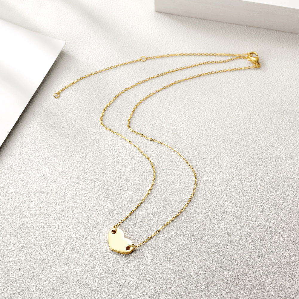 Love high polished necklace-NSSN661ST
