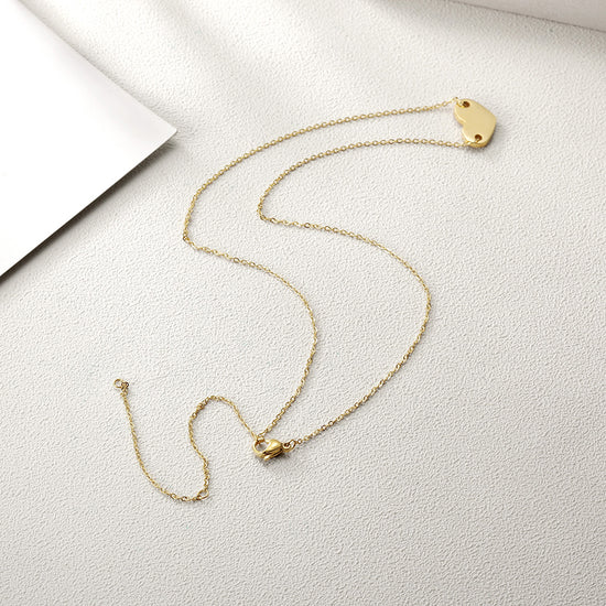 Love high polished necklace-NSSN661ST