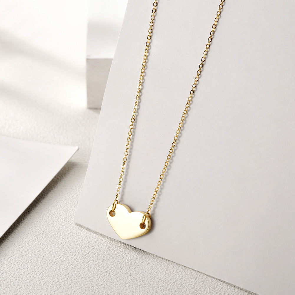 Love high polished necklace-NSSN661ST