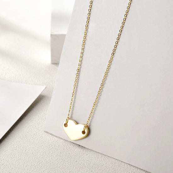 Love high polished necklace-NSSN661ST