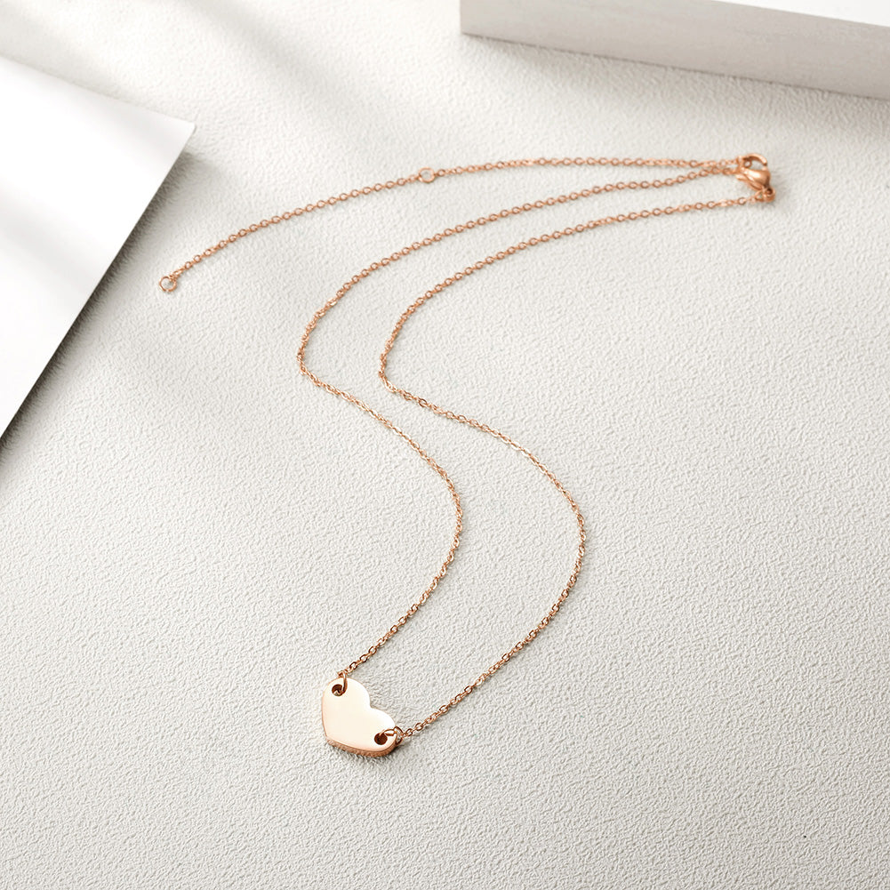 Love high polished necklace-NSSN661ST