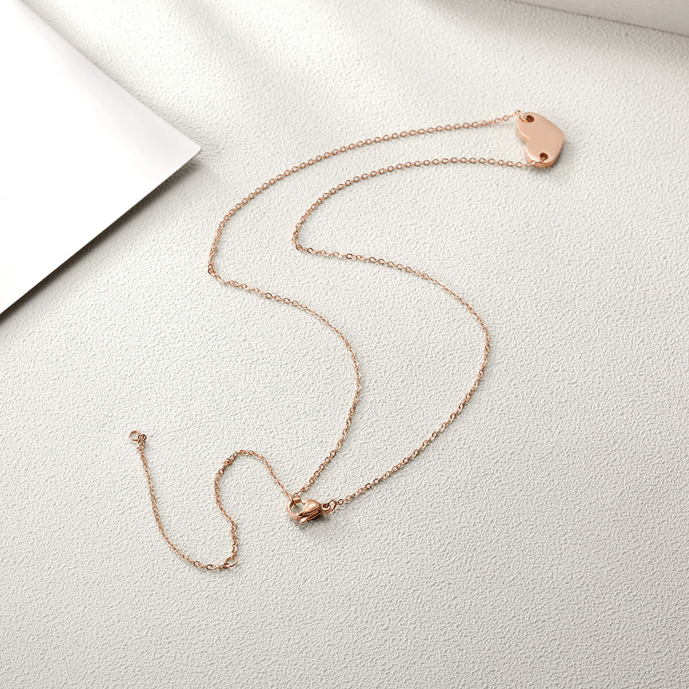 Love high polished necklace-NSSN661ST