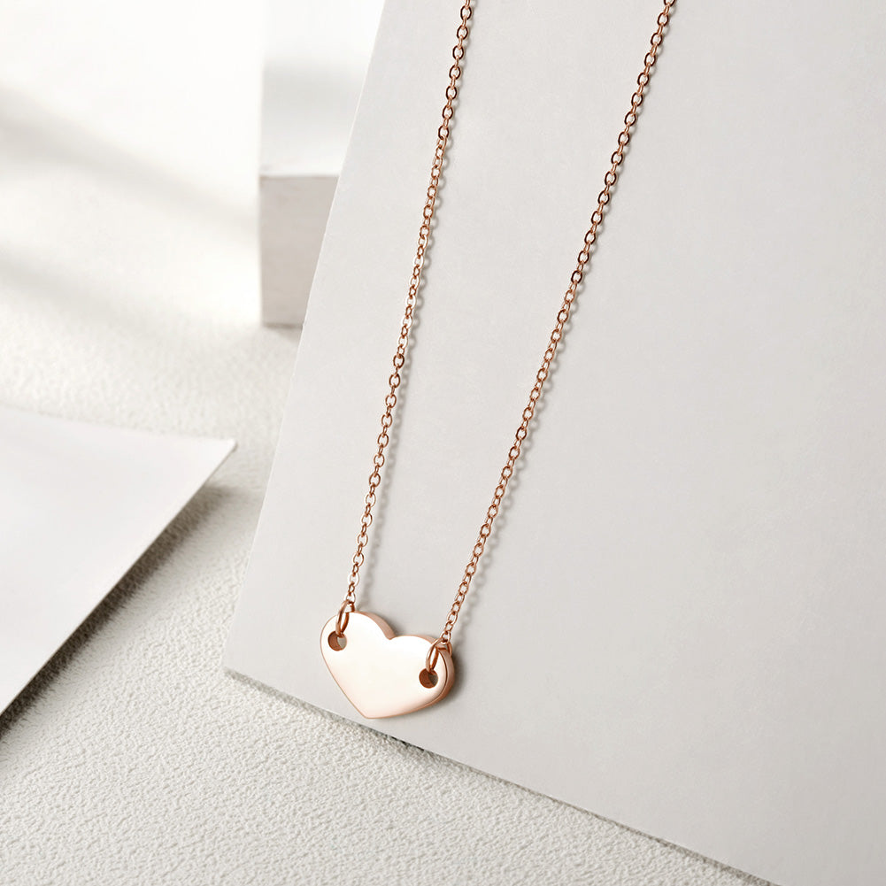 Love high polished necklace-NSSN661ST