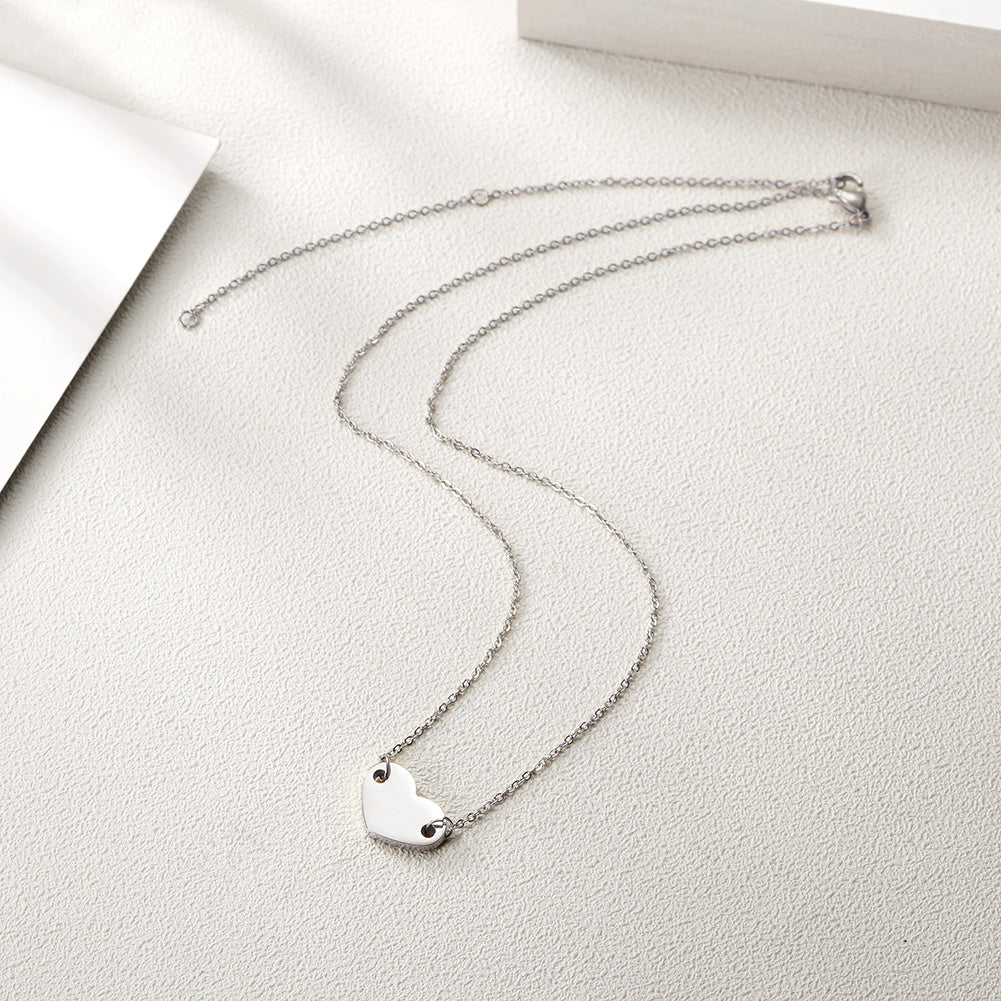 Love high polished necklace-NSSN661ST