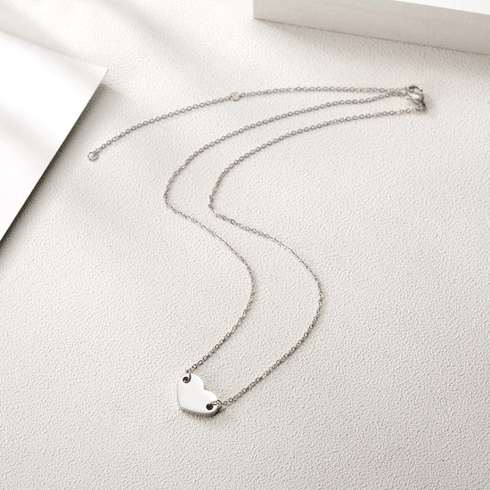 Love high polished necklace-NSSN661ST