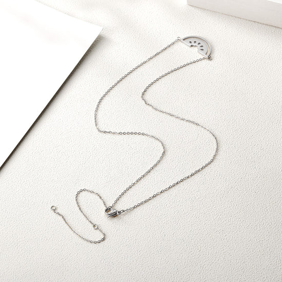 Love high polished necklace-NSSN661ST