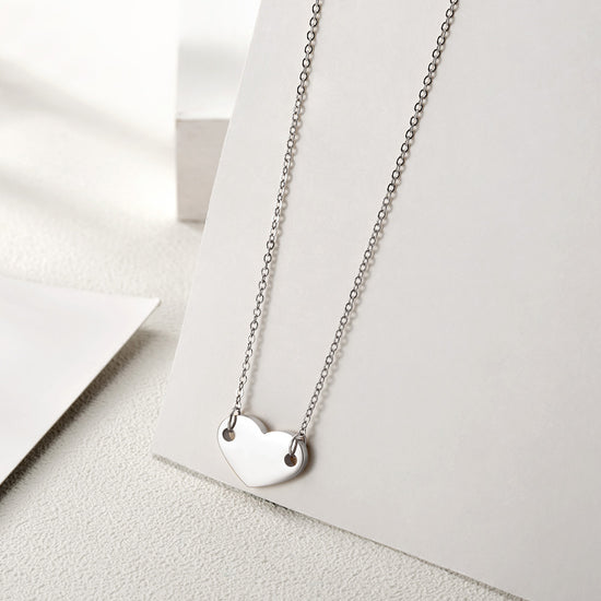 Love high polished necklace-NSSN661ST