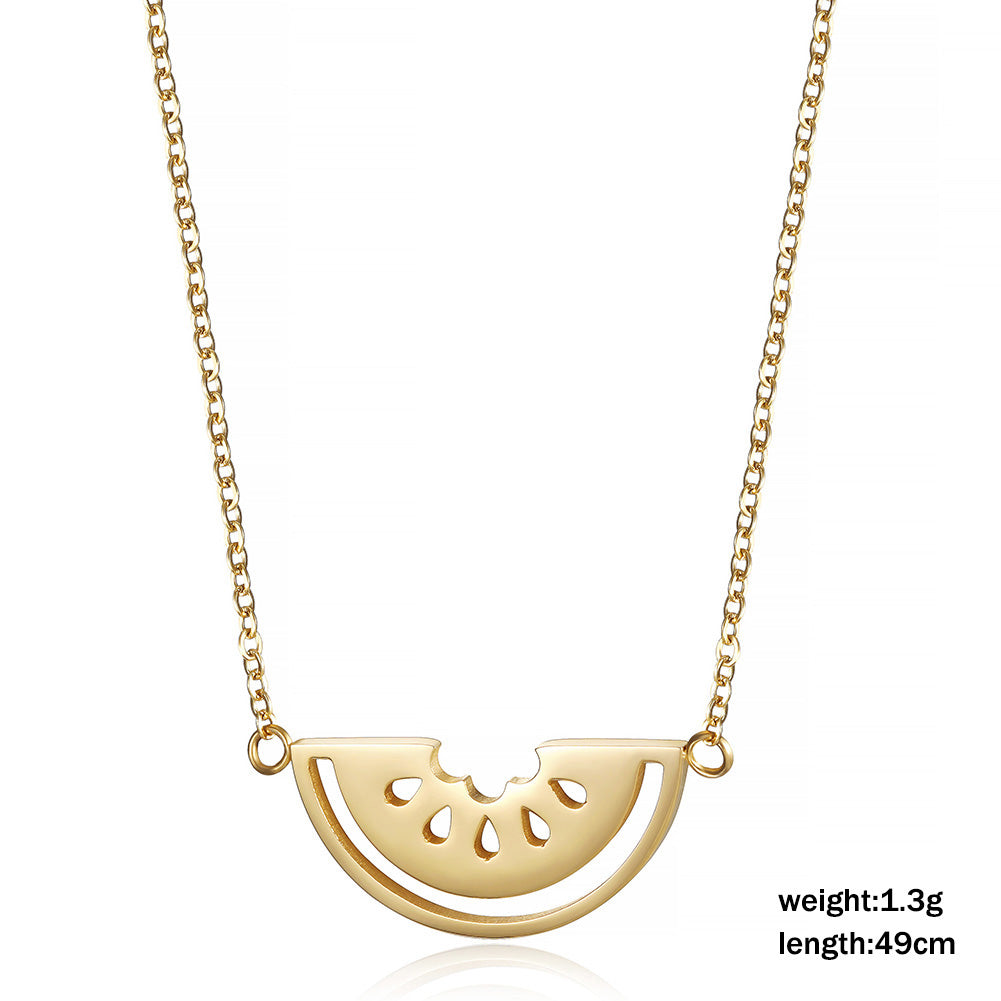 Hollow watermelon necklace-NSSN662ST