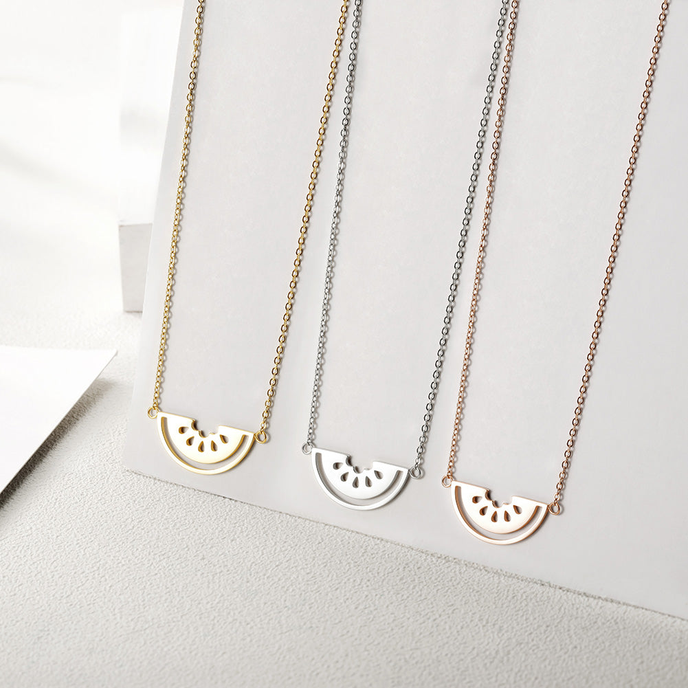 Hollow watermelon necklace-NSSN662ST