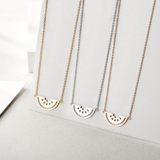 Hollow watermelon necklace-NSSN662ST