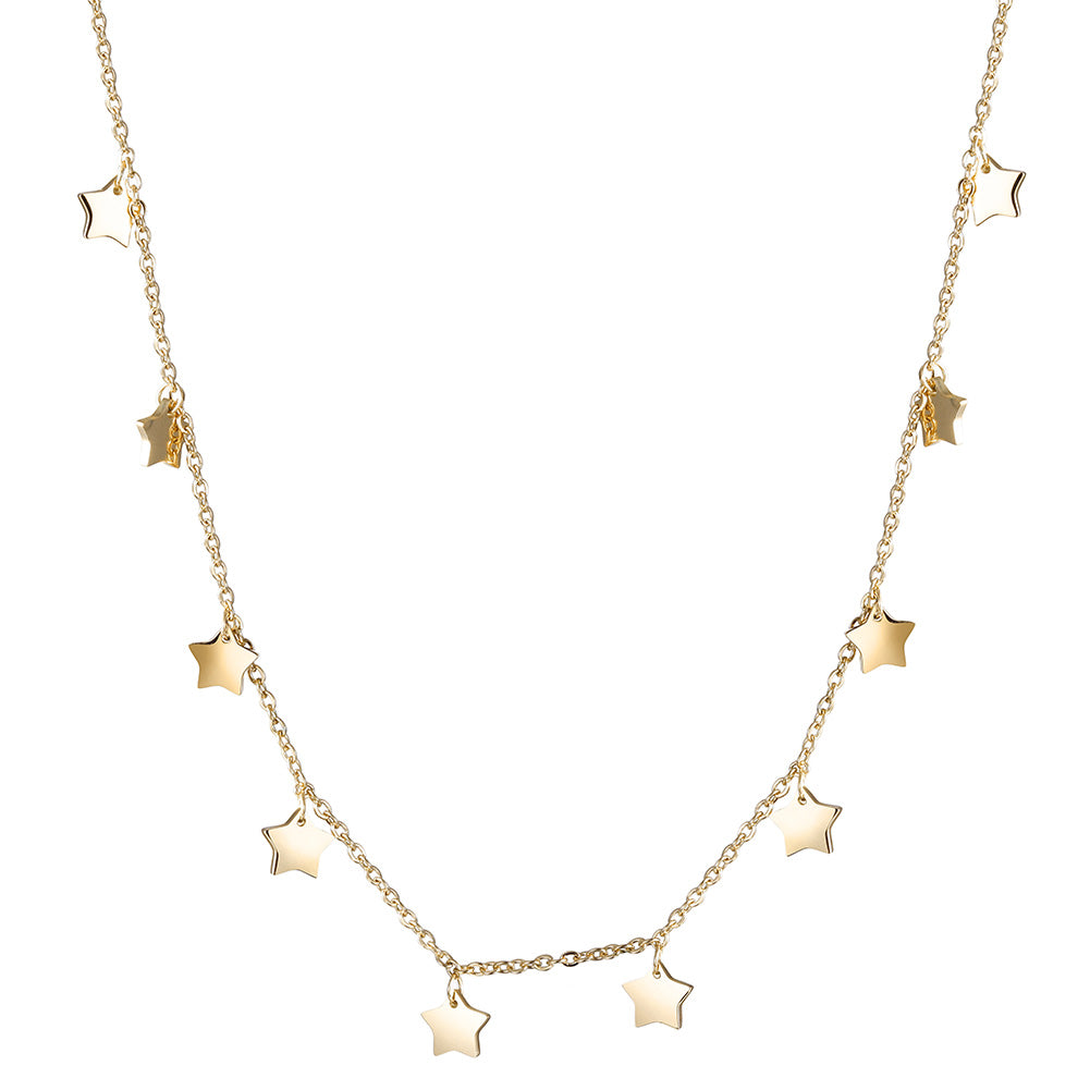 Five pointed star necklace-NSSN666ST